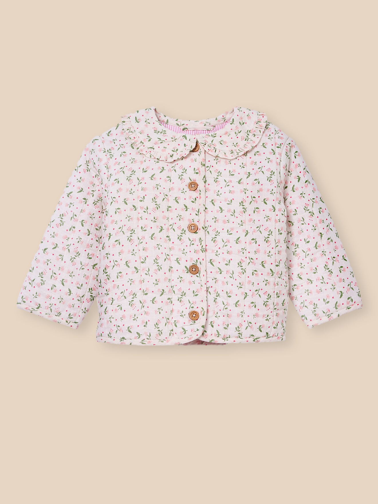 Babyjacke aus Seersucker in Quilt-Optik