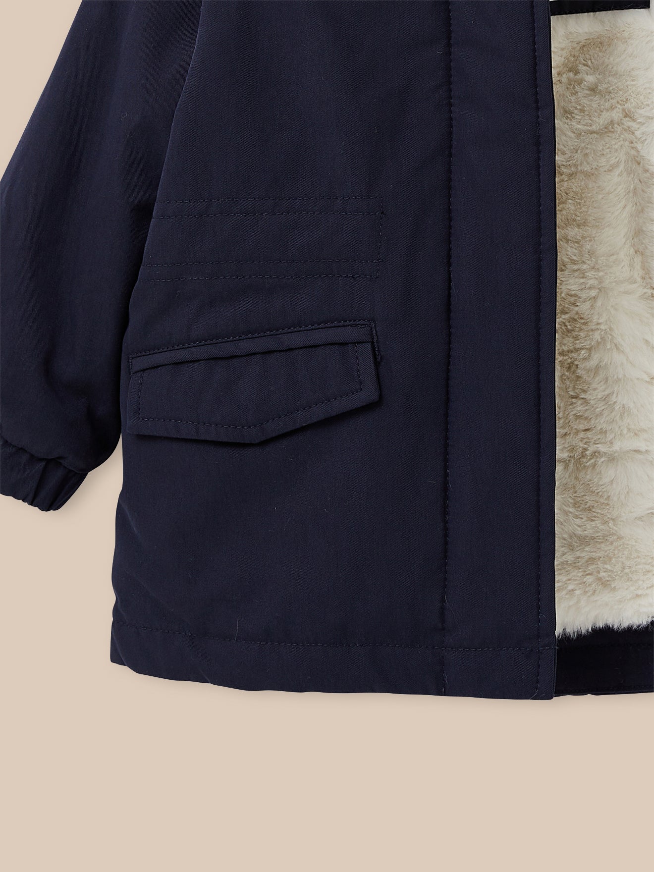 Baby-Parka mit Teddyfutter