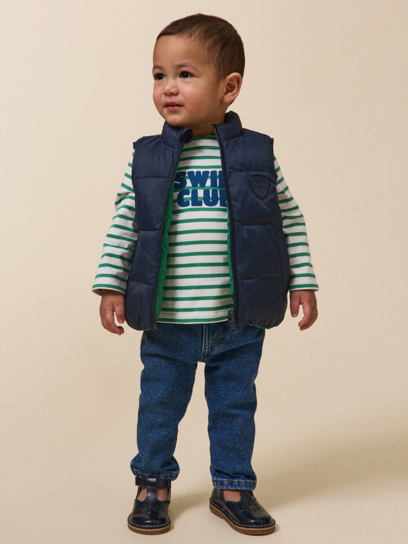 Wendbare Daunenjacke, Baby