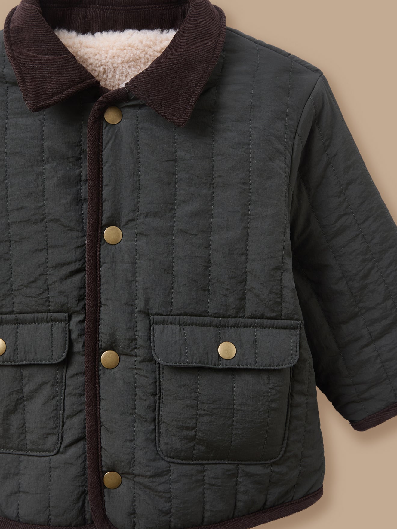 Wendejacke aus Sherpa für Babys