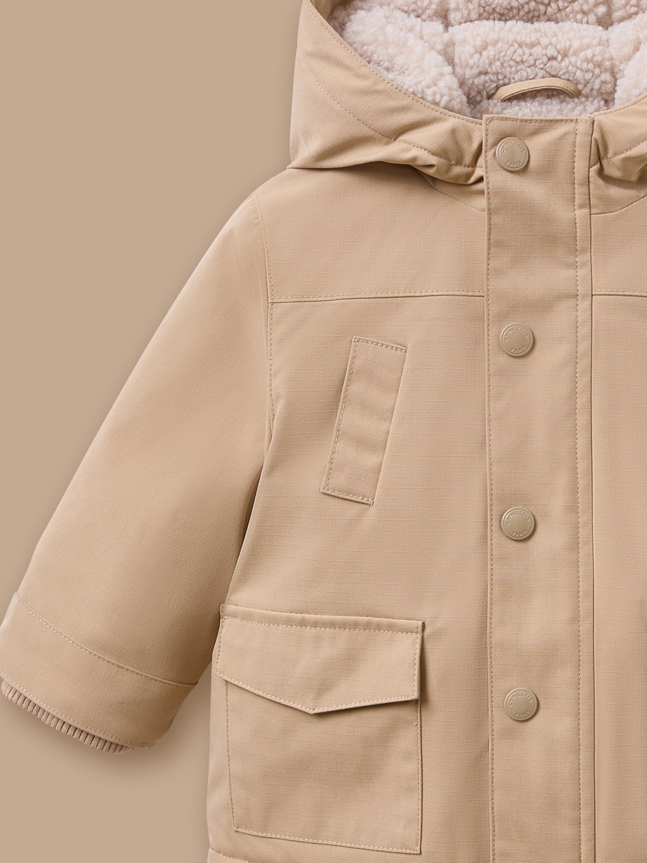 Gefütterte Sherpa-Parka für Babys