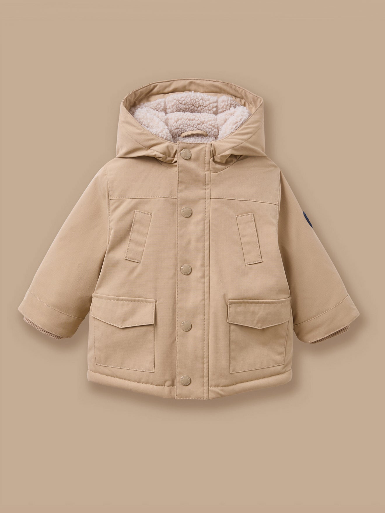 Gefütterte Sherpa-Parka für Babys