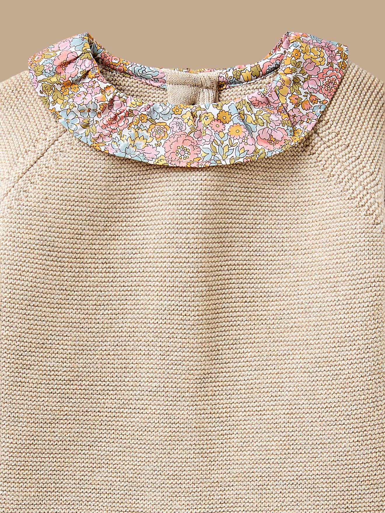 Strickset für Baby mit Liberty-Kragen