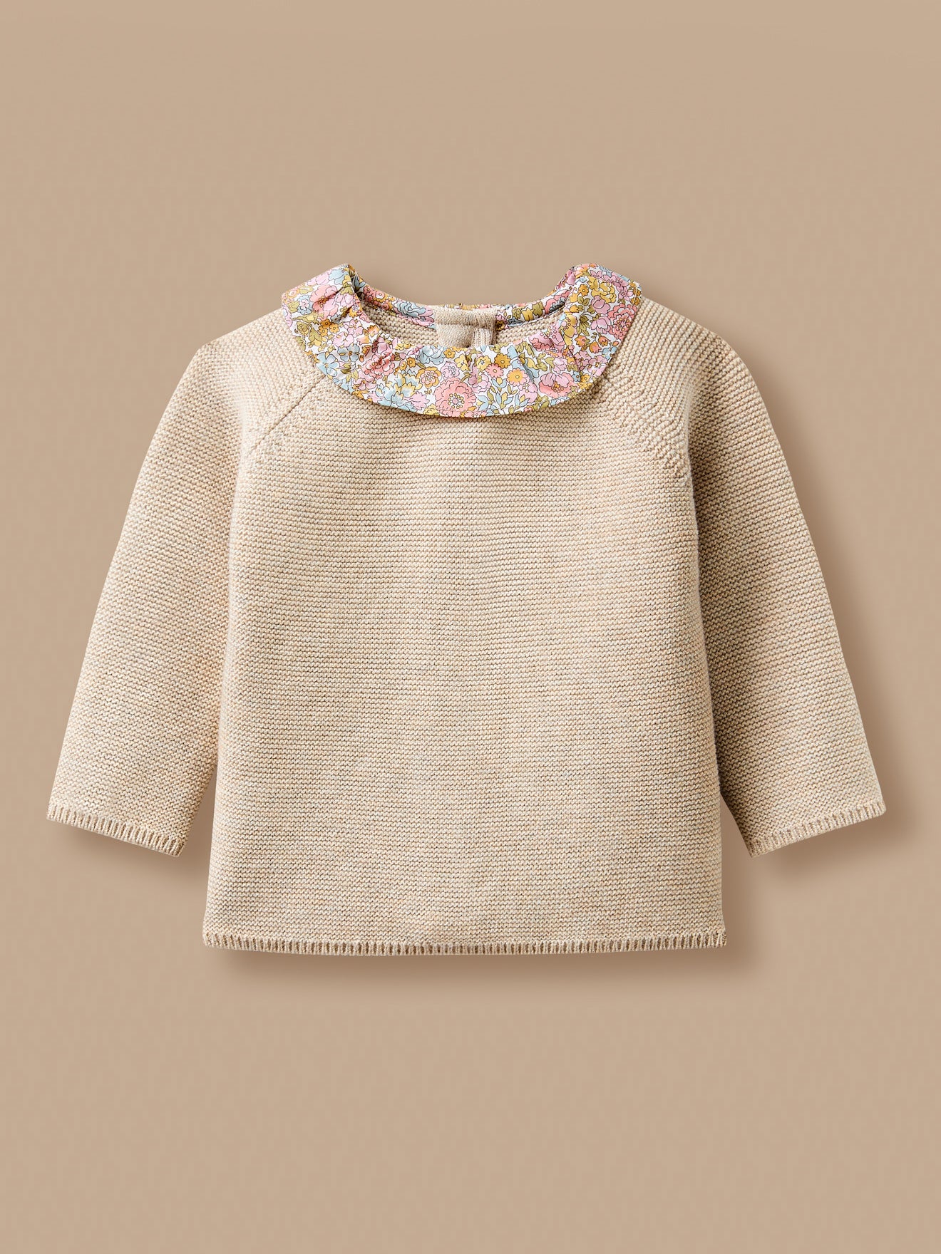Strickset für Baby mit Liberty-Kragen