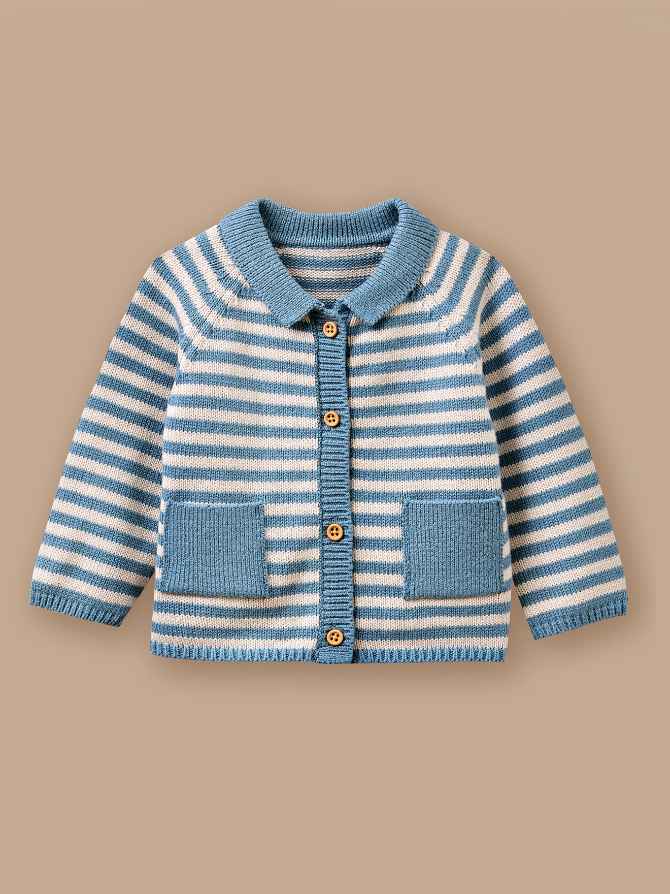 Gestreiftes Strickset für Babys