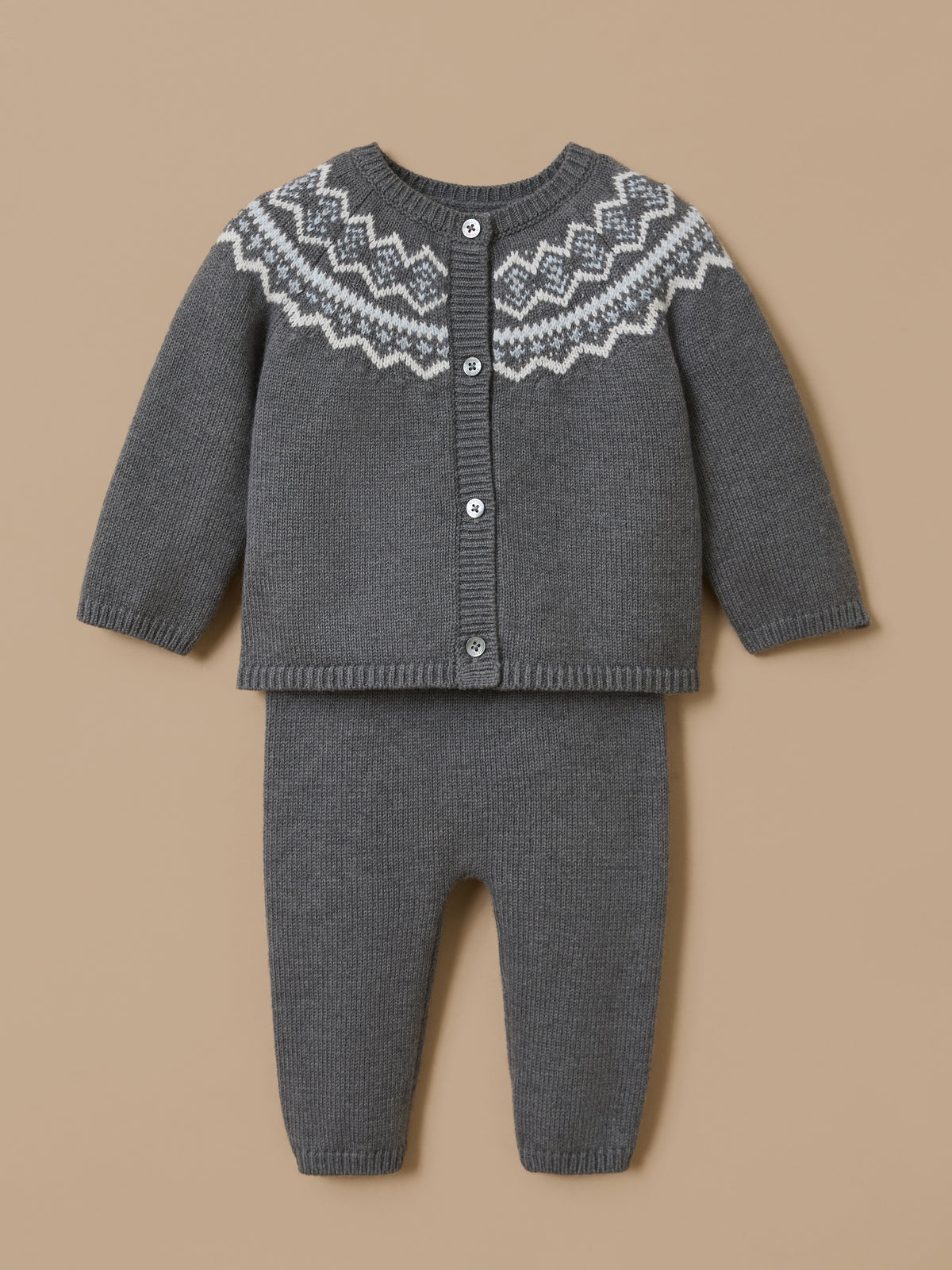 Baby-Set mit Jacquard-Muster