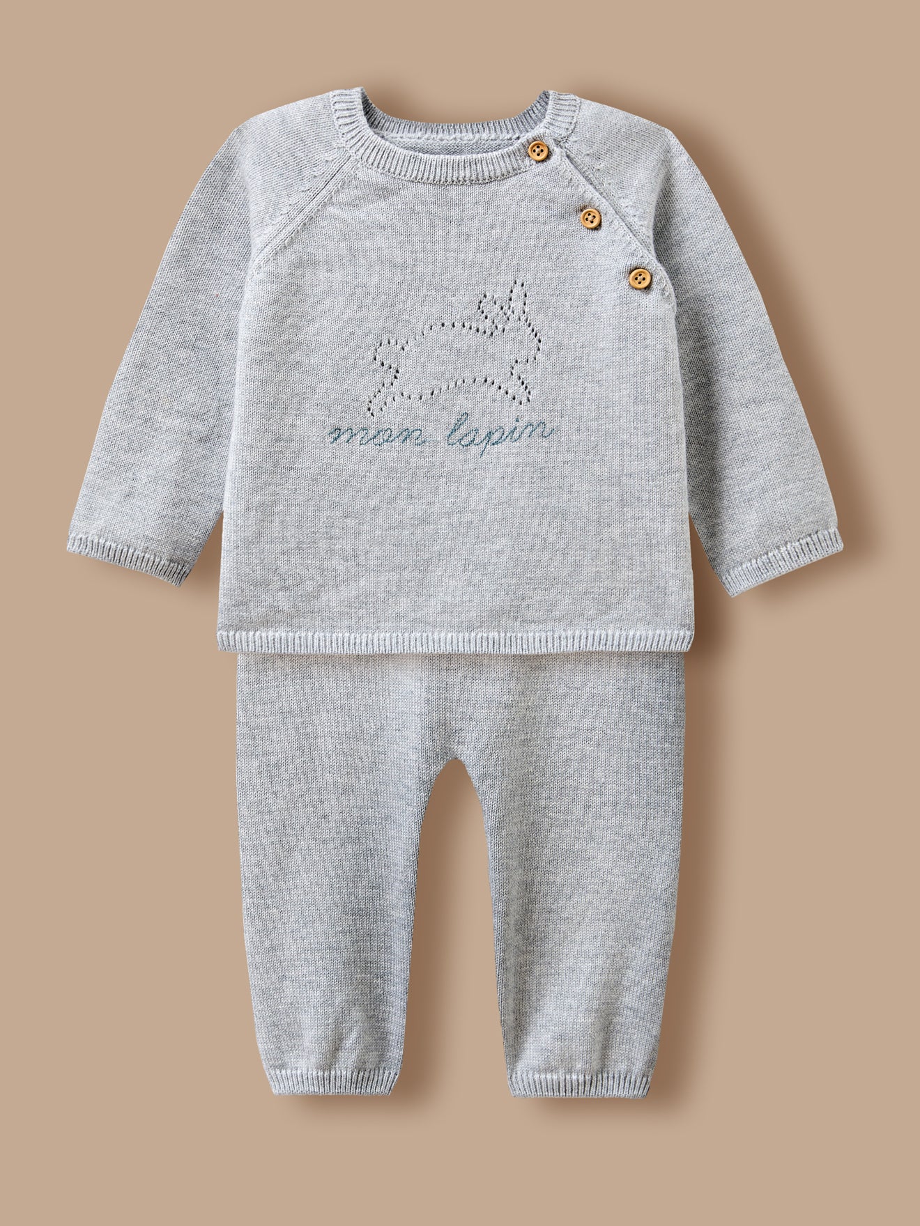 Woll- und Bio-Baumwoll-Set für Babys