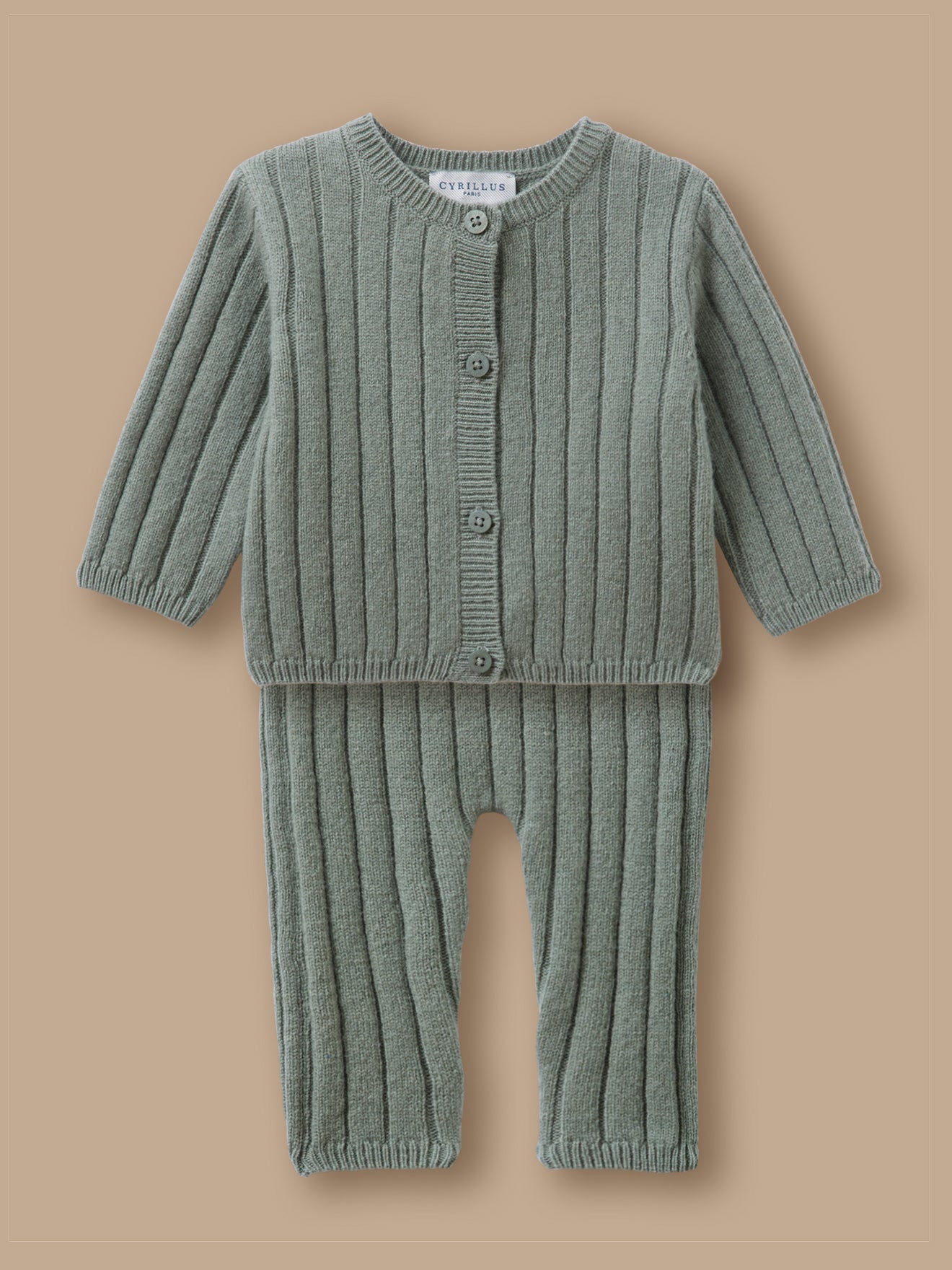 Baby-Set aus grobem Rippstrick