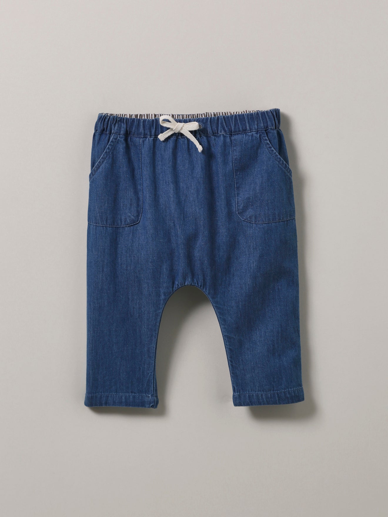 Baby-Pluderhose aus leichtem Jeansstoff