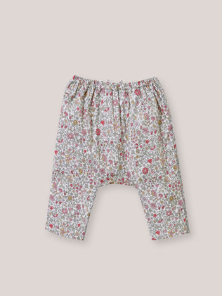 Baby-Pluderhose aus Liberty®-Stoff « Godington », wattiert