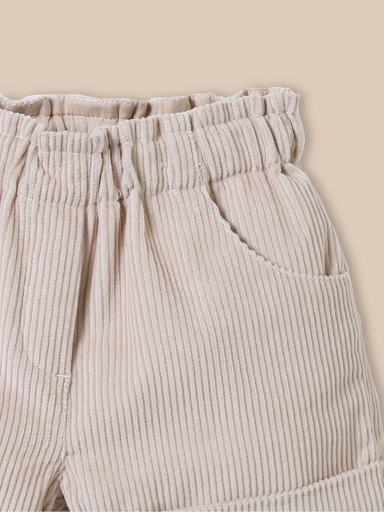 Baby-Paperbag-Shorts aus Cordsamt