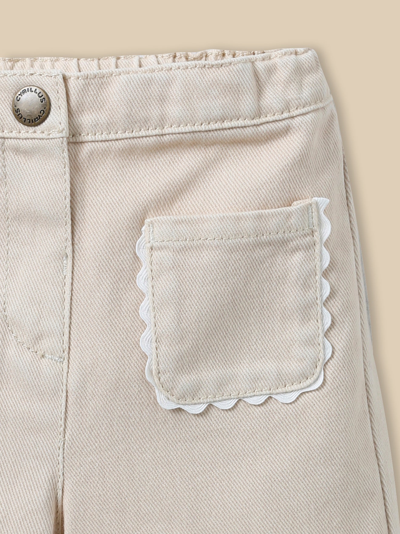 Gerade geschnittene Baby-Hose aus Twill