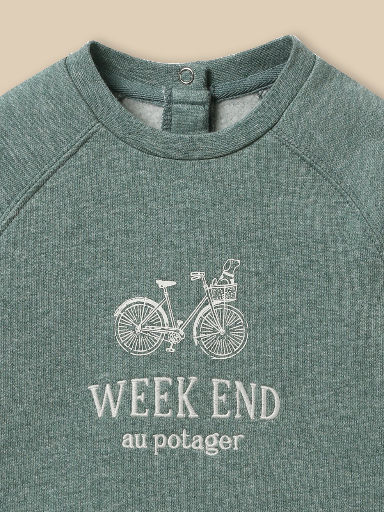 Besticktes Sweatshirt, Baby - Bio-Baumwolle