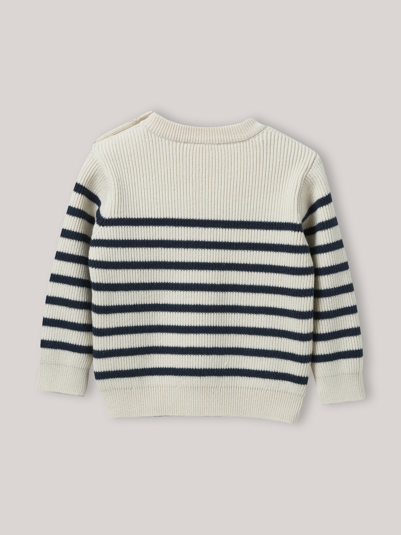 Babypullover im Marine-Look – Bio-Baumwolle