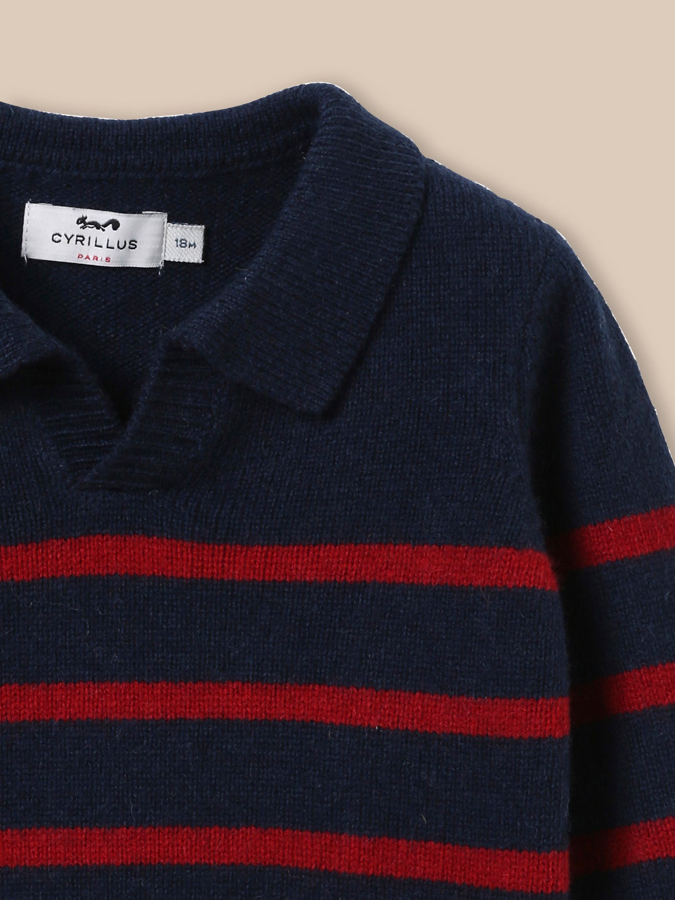 Baby-Pullover mit Polokragen aus Wolle