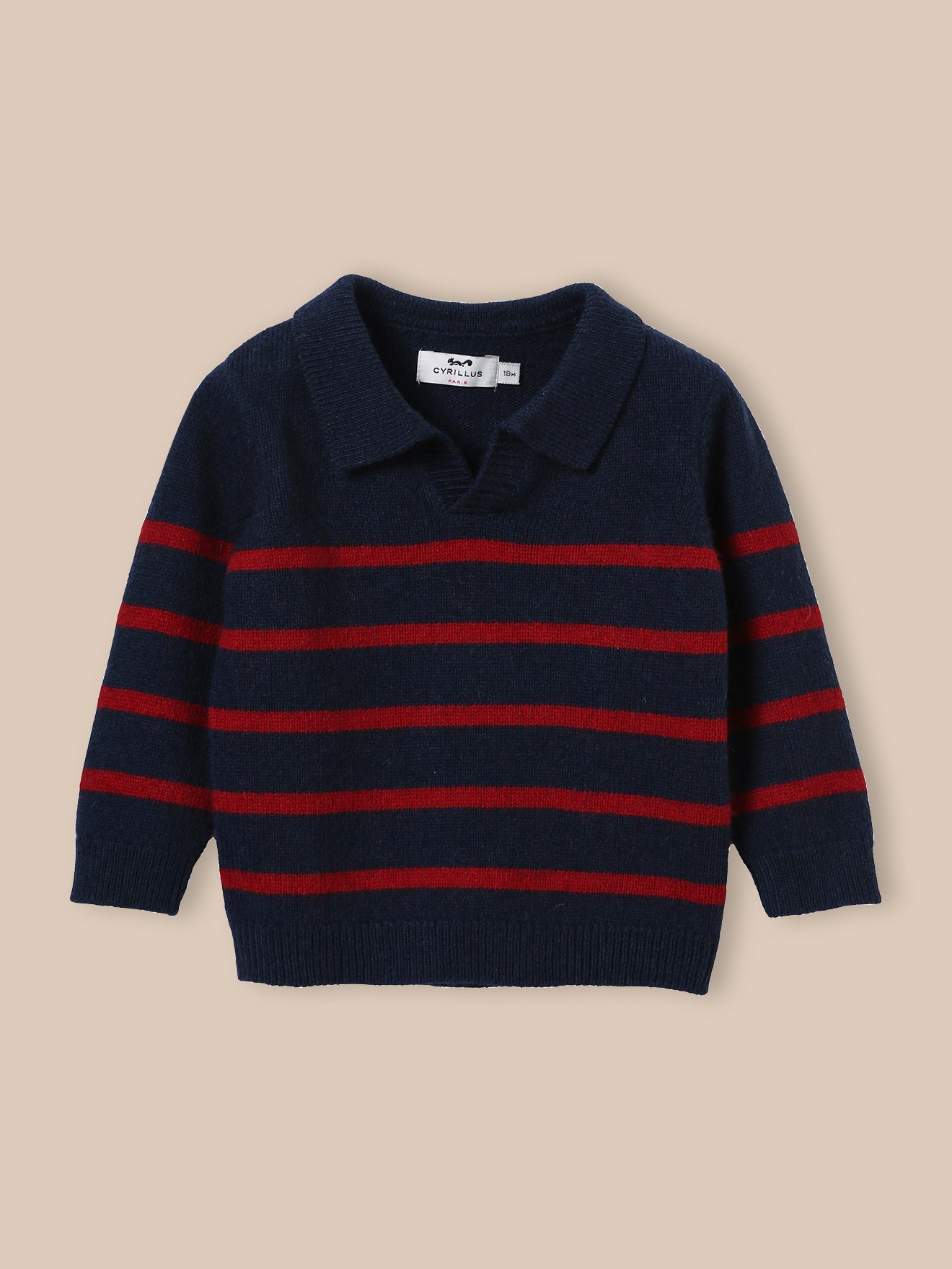 Baby-Pullover mit Polokragen aus Wolle