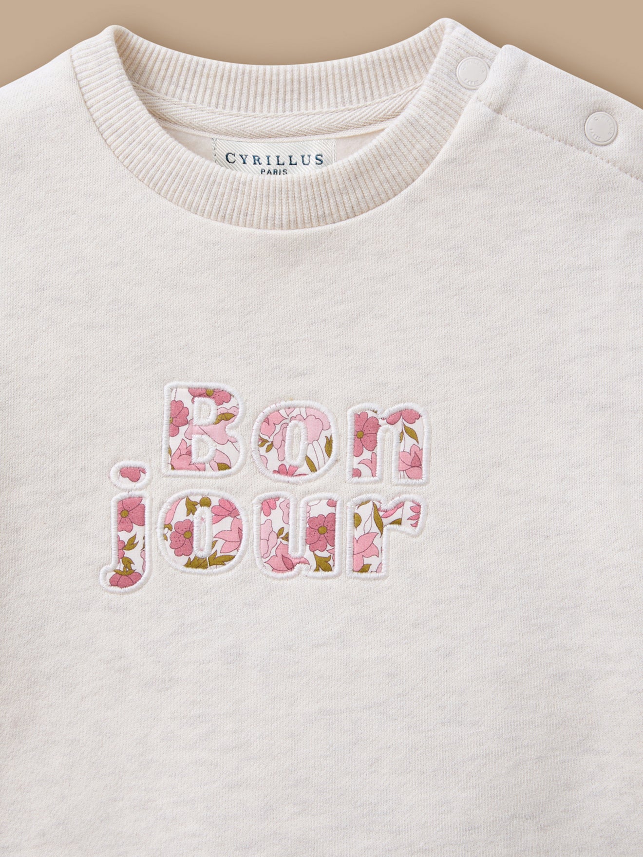 Sweatshirt mit Liberty-Stoff-Patch, Baby