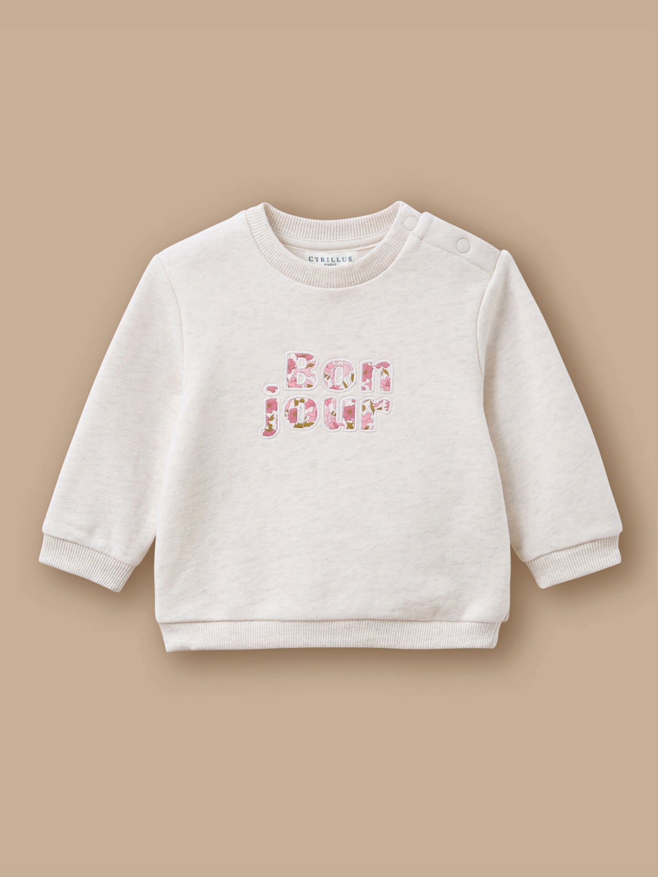 Sweatshirt mit Liberty-Stoff-Patch, Baby