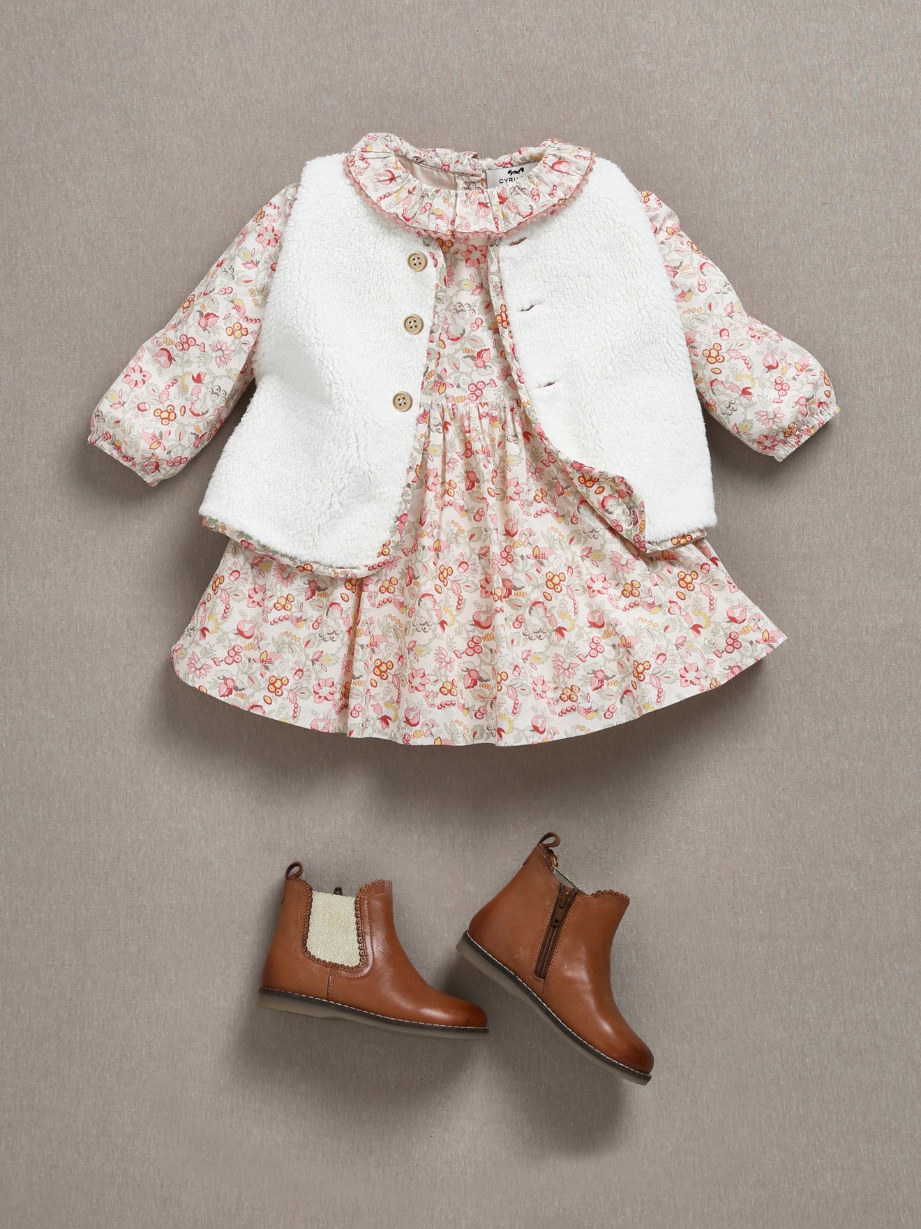 Babykleid mit Druckmuster «Mireille»