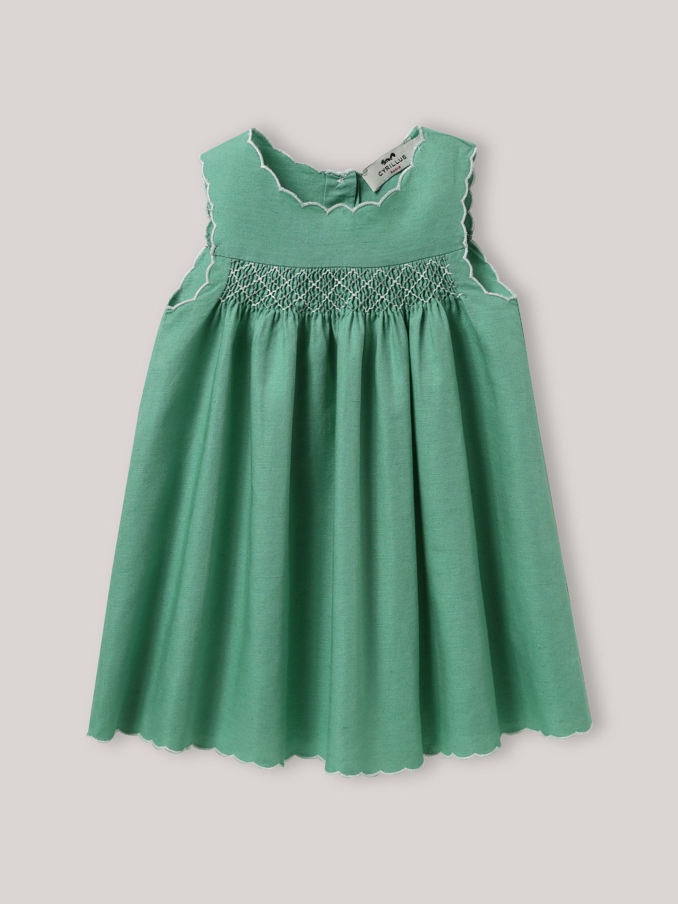 Babykleid aus Leinen und Baumwolle