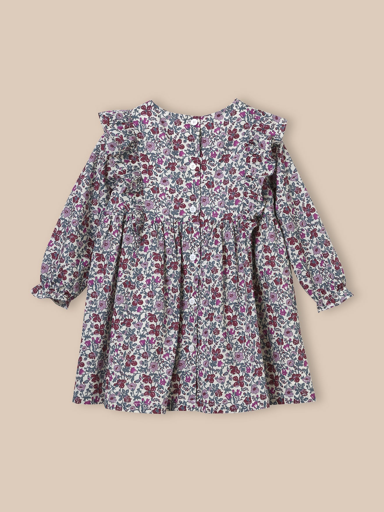 Baby-Kleid aus Liberty®-Stoff « Meadow »