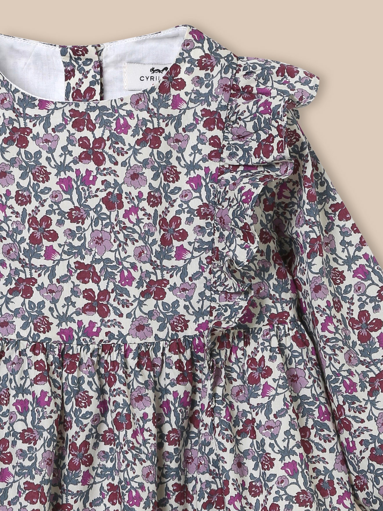 Baby-Kleid aus Liberty®-Stoff « Meadow »