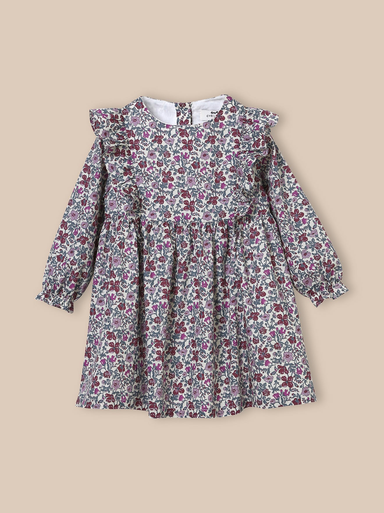 Baby-Kleid aus Liberty®-Stoff « Meadow »
