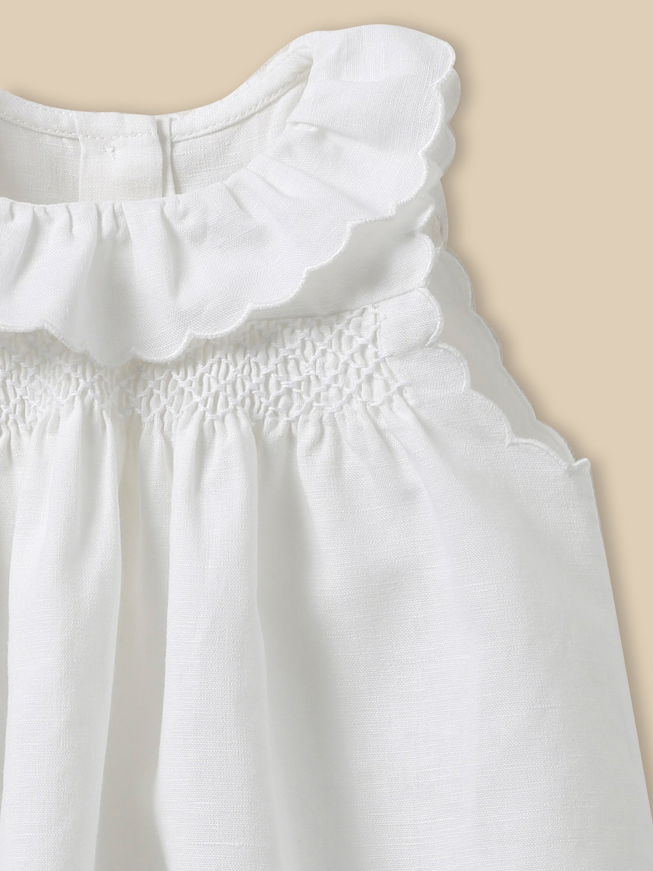 Kleid aus Leinen und Baumwolle, Baby Camille - Kollektion Festtage und Hochzeiten