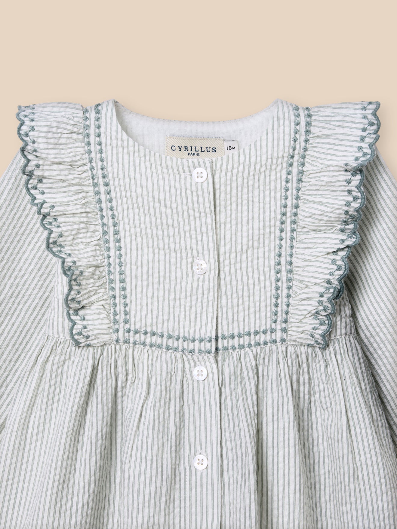 Kleid aus Seersucker, Baby