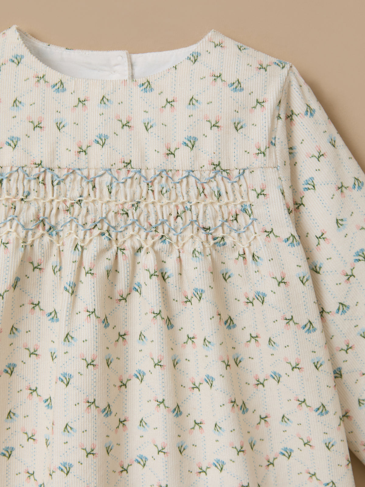 Bedrucktes Baby-Kleid aus Feincord