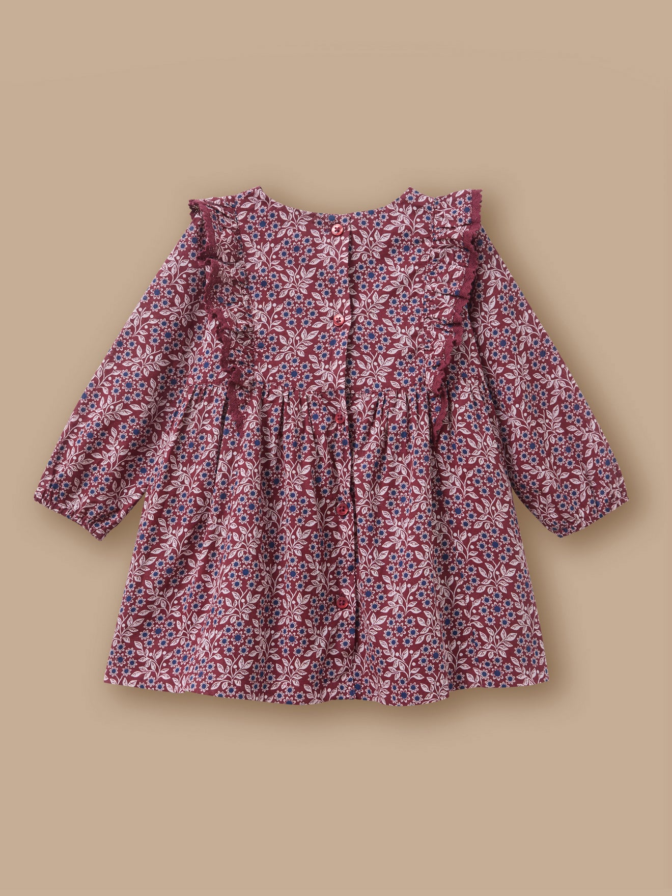 Bedrucktes Volant-Kleid für Babys