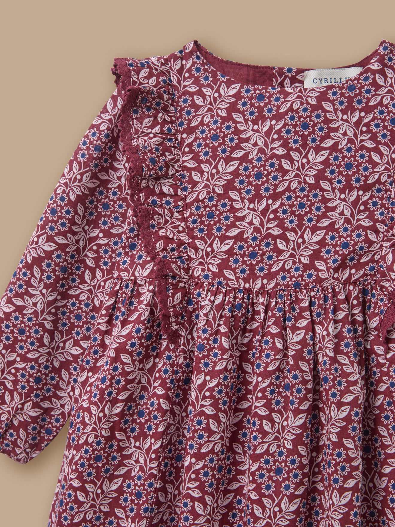 Bedrucktes Volant-Kleid für Babys