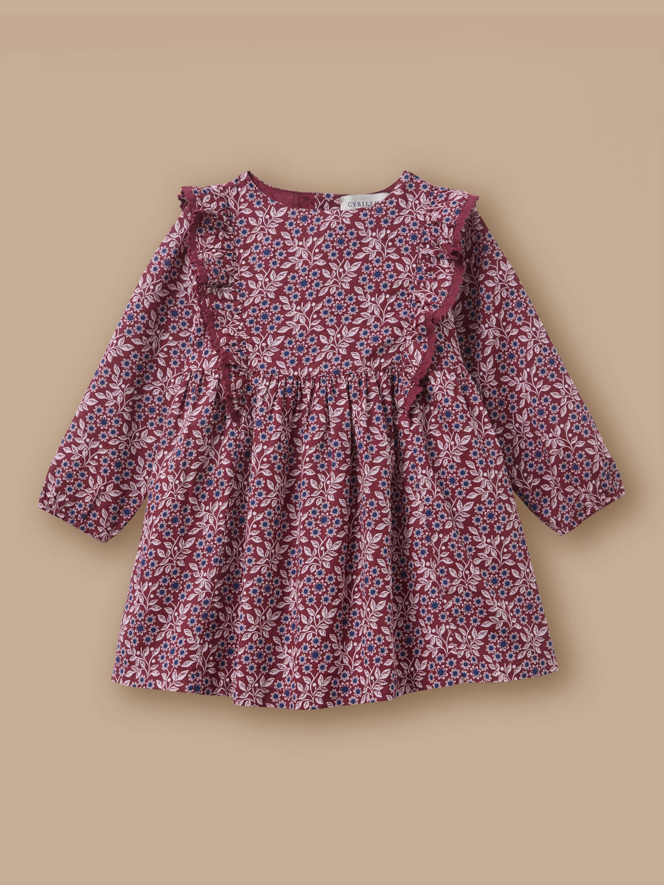 Bedrucktes Volant-Kleid für Babys