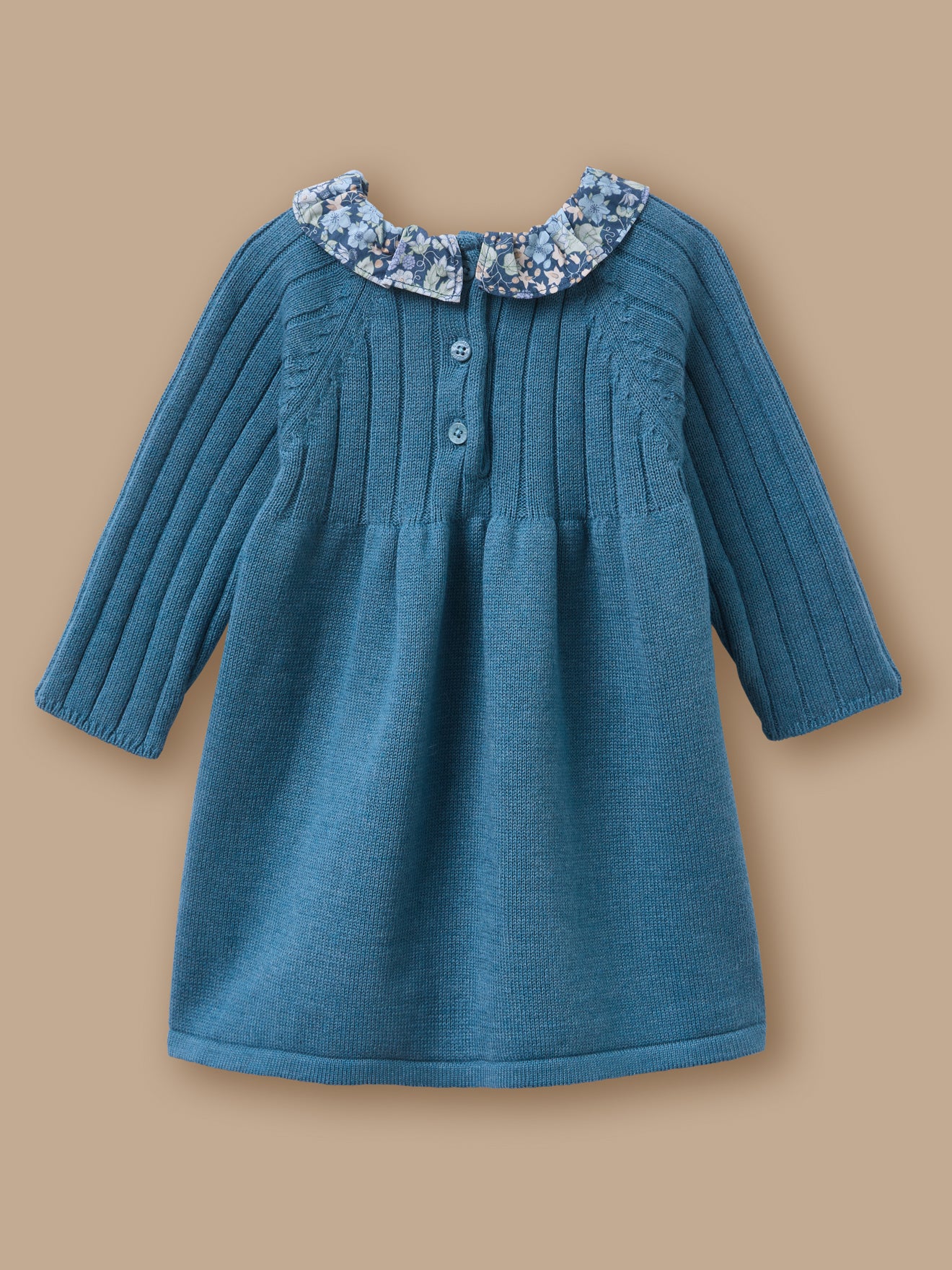 Strickkleid mit Liberty-Kragen für Babys