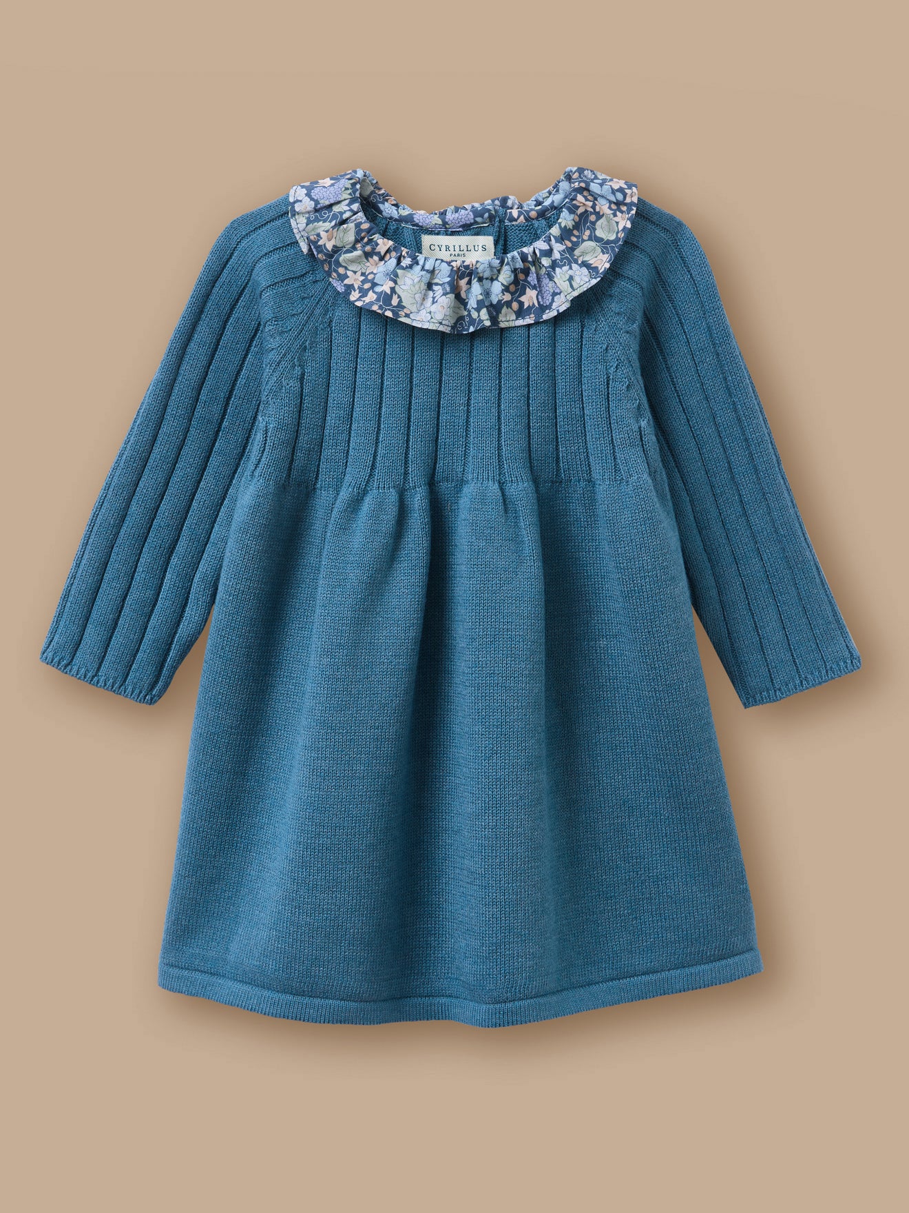 Strickkleid mit Liberty-Kragen für Babys