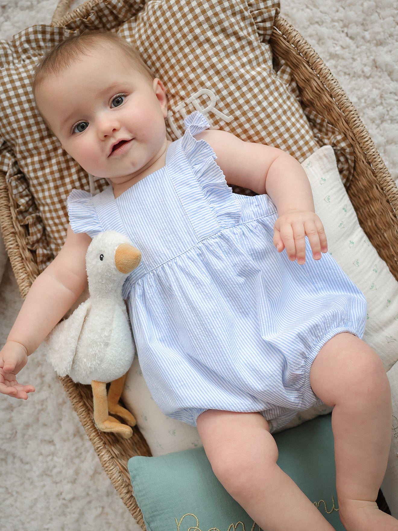 Babystrampler aus Seersucker