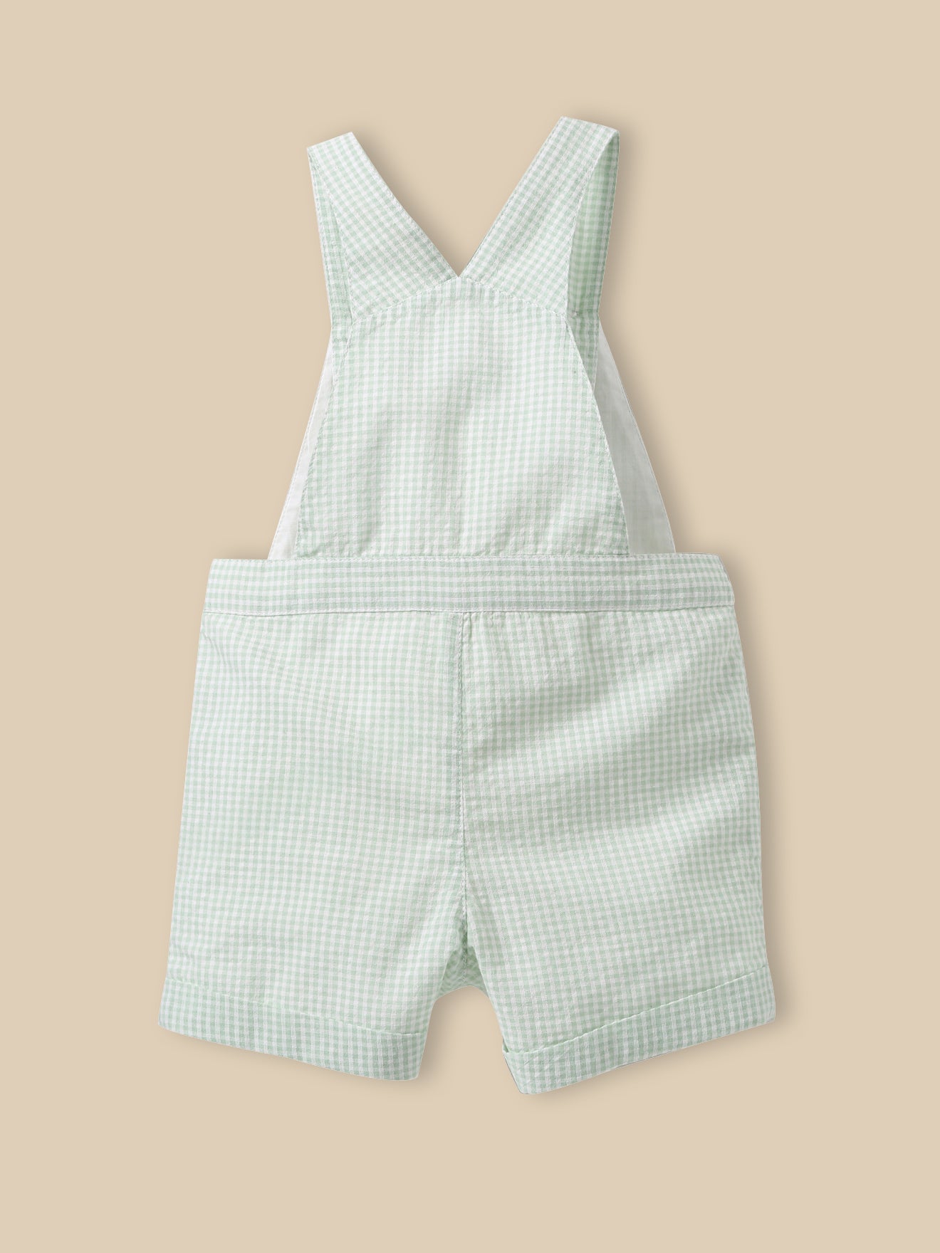 Baby-Latzshorts mit Vichy-Karos