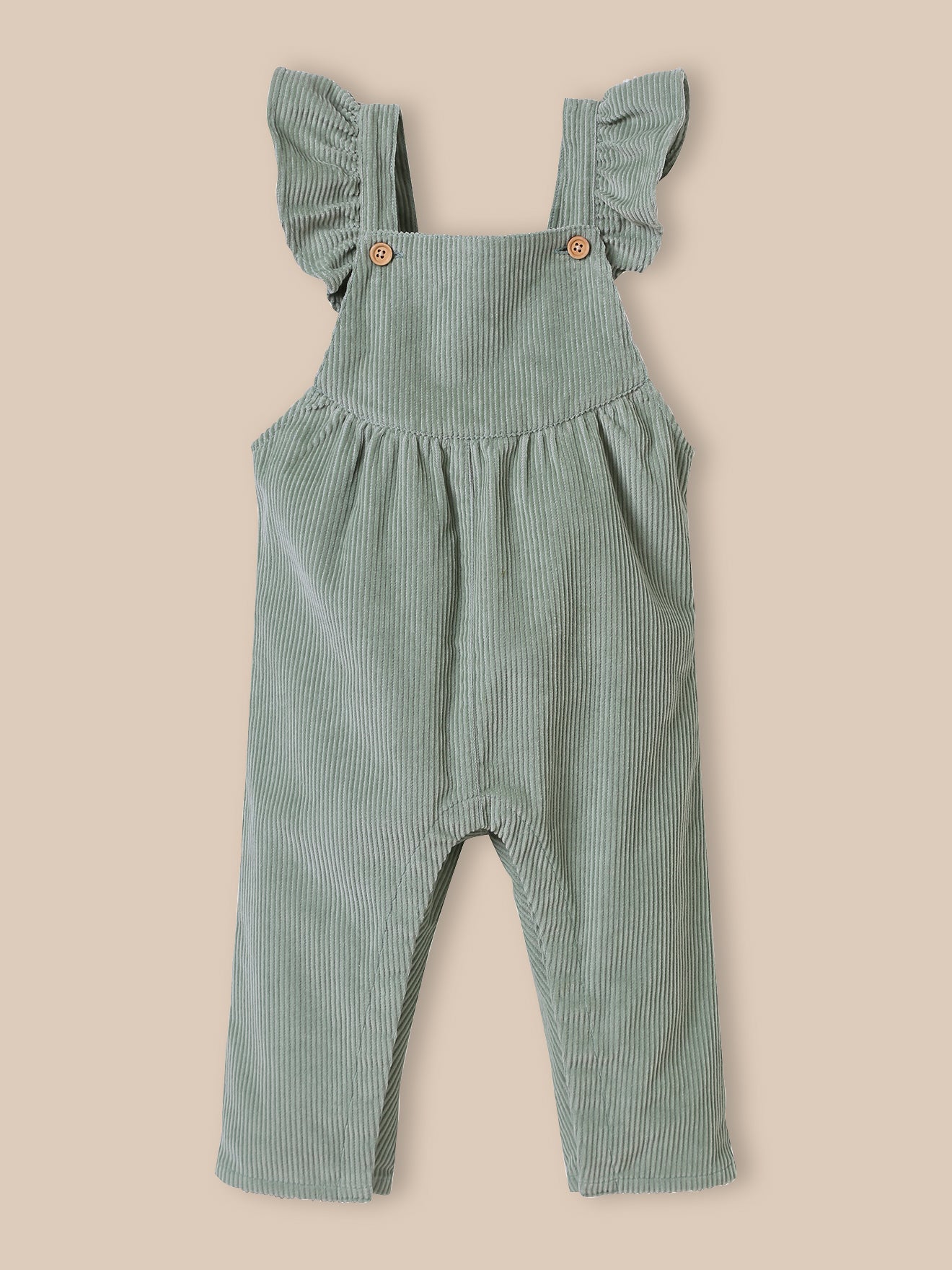 Baby-Latzhose aus Velours mit breiten Rippen