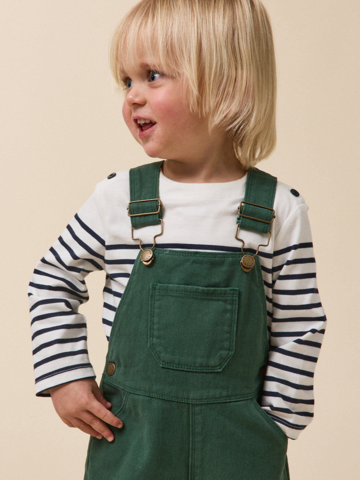 Latzhose, Baby, aus Twill