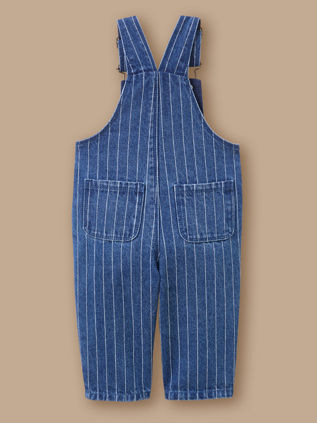 Gestreifte Denim-Latzhose für Babys