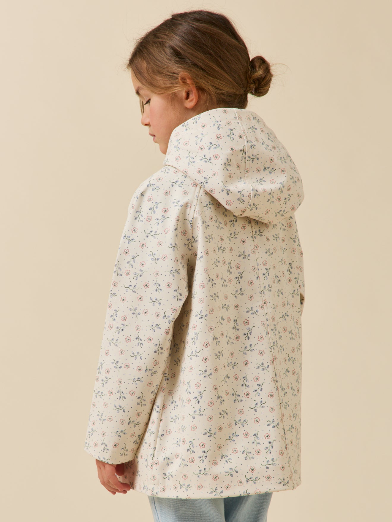 Mädchen-Regenjacke mit Kapuze – « Lily »-Print