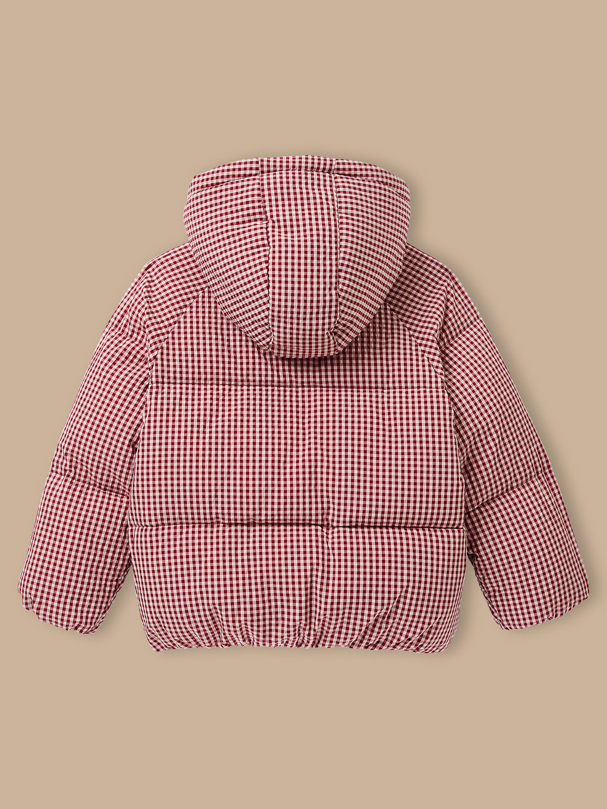 Mädchen-Steppjacke mit Vichy-Karomuster