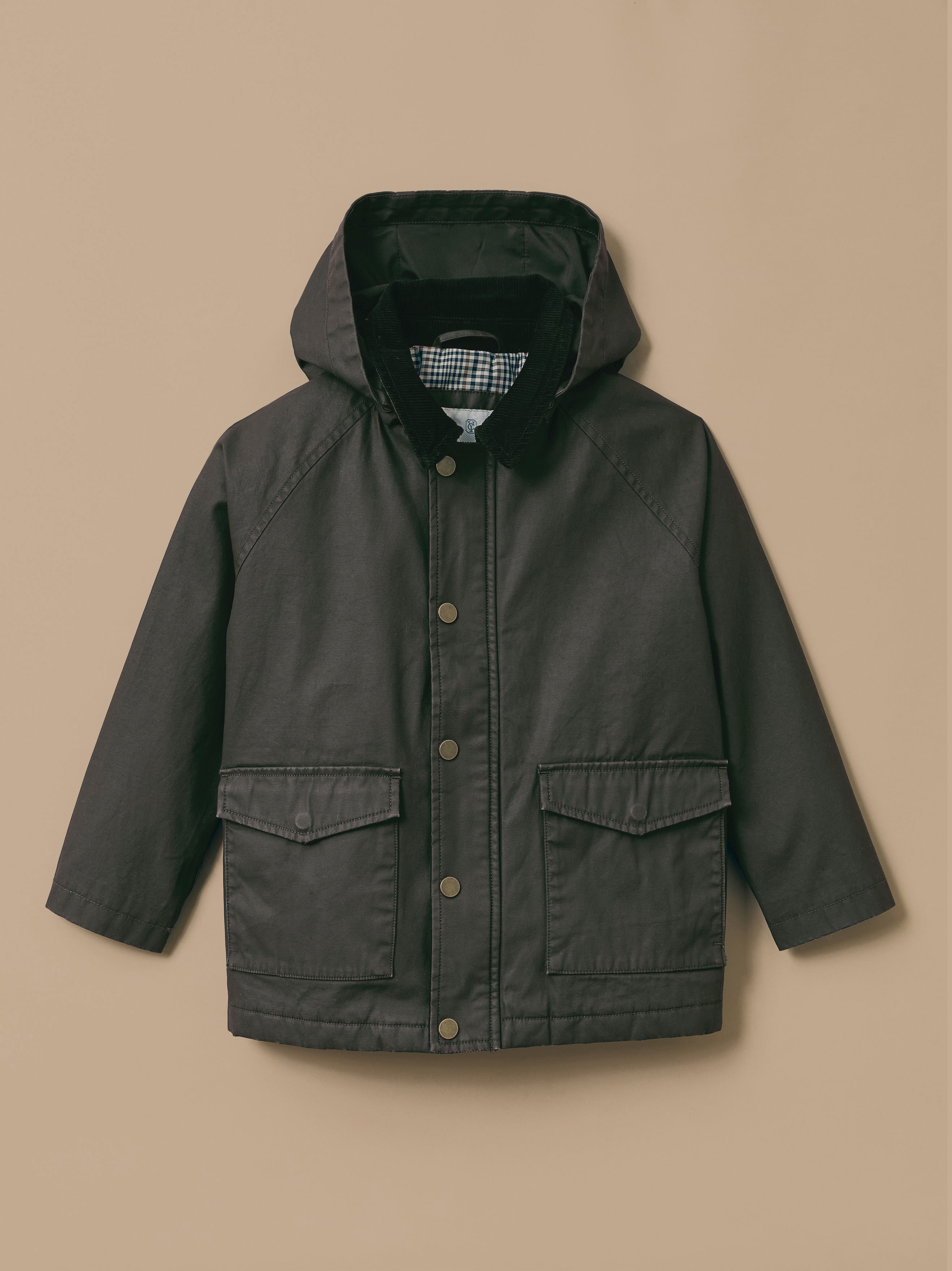 Mädchenjacke aus beschichteter Baumwolle