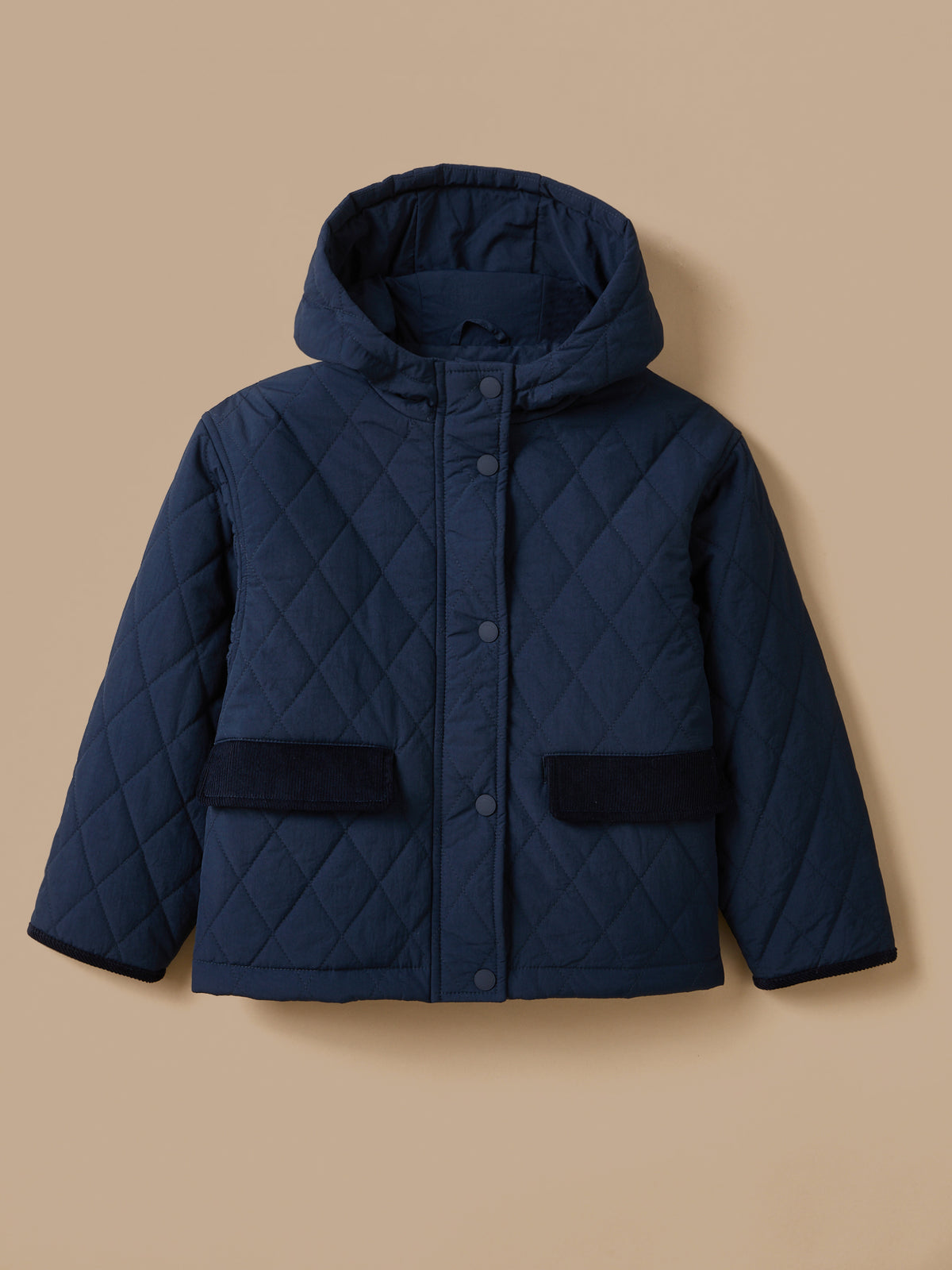 Mädchenjacke mit Stehkragen, gesteppt