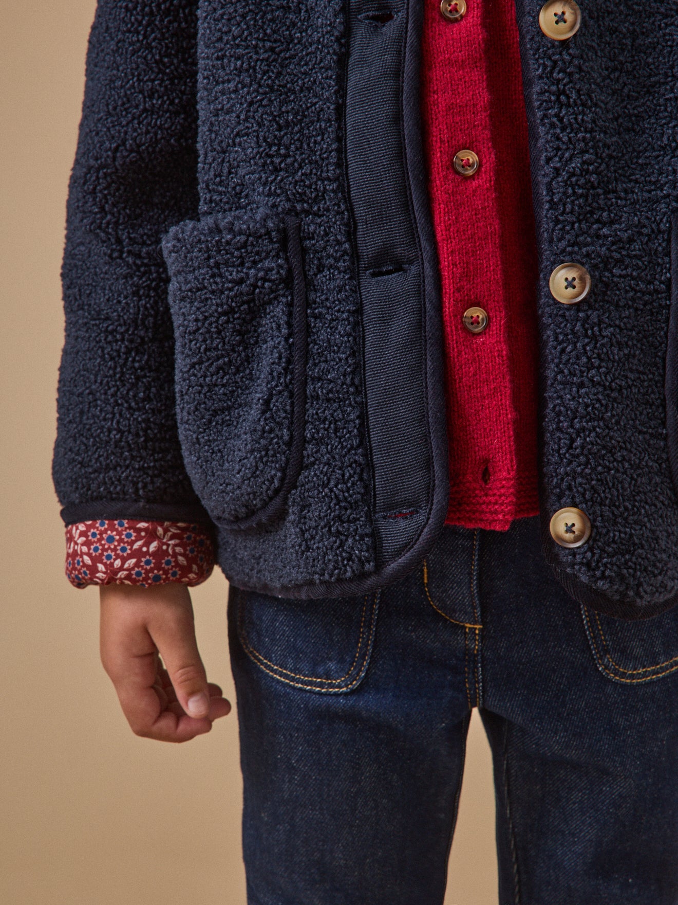 Mädchenjacke aus Sherpa