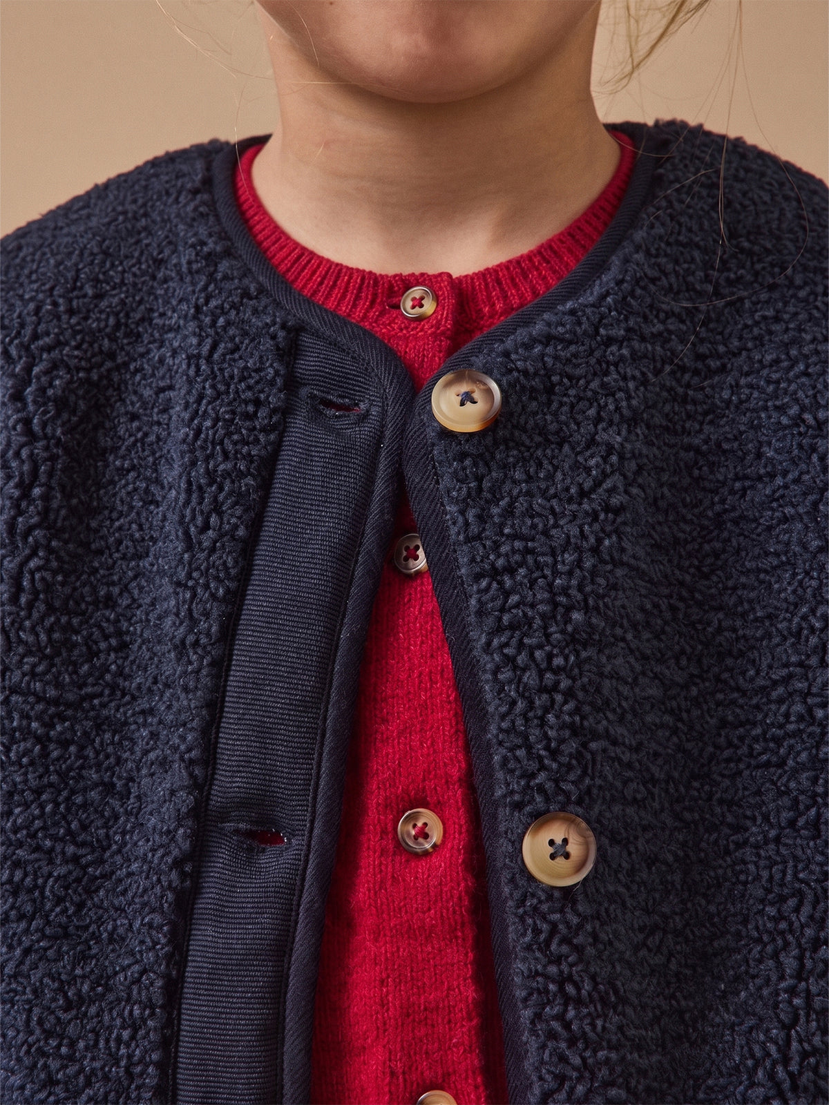 Mädchenjacke aus Sherpa