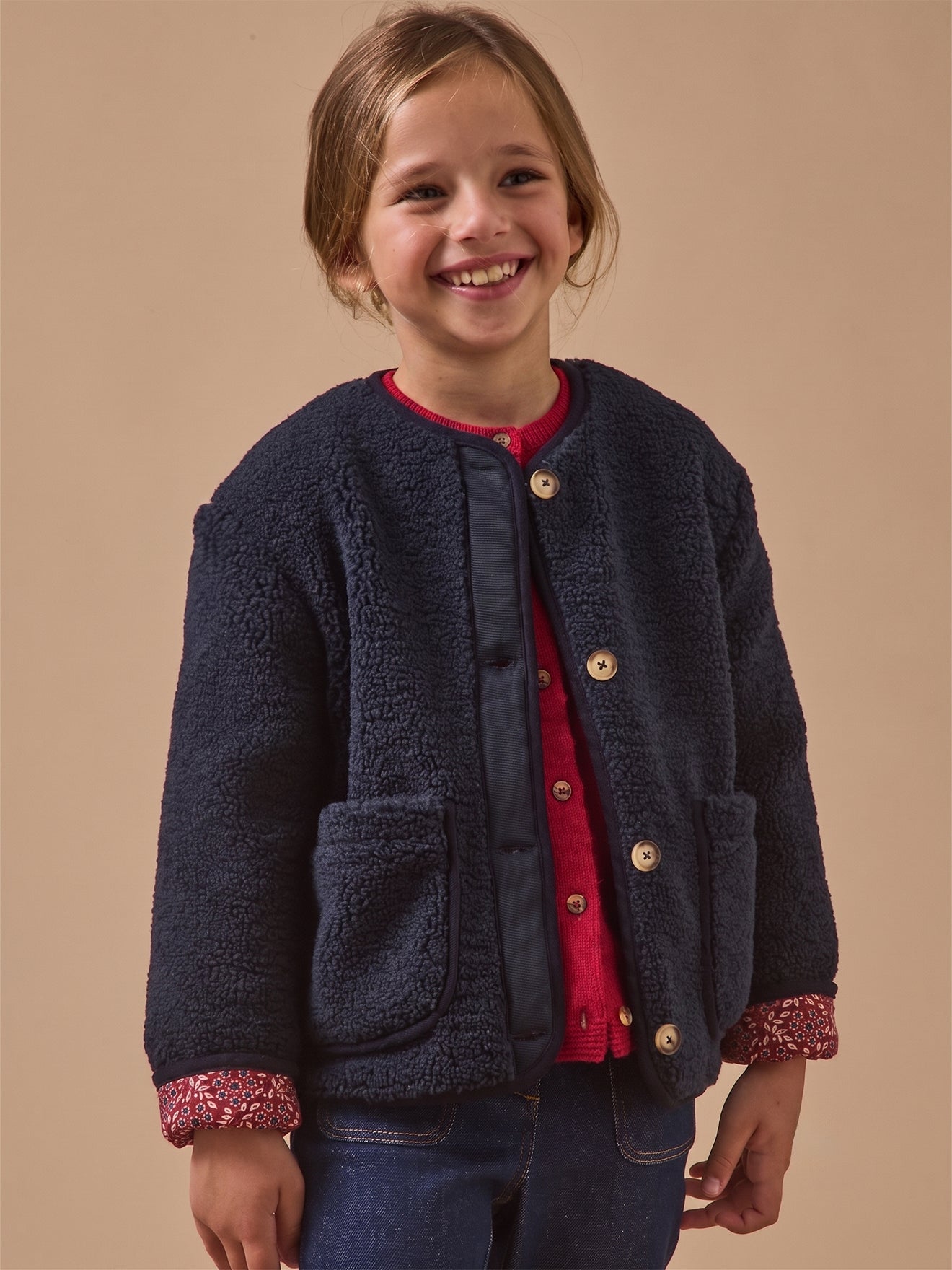Mädchenjacke aus Sherpa