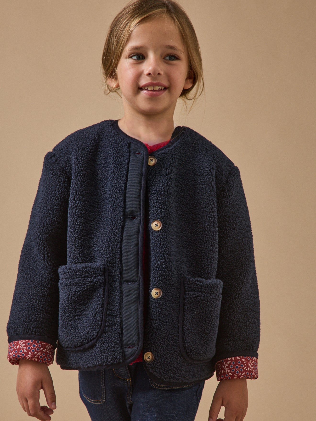 Mädchenjacke aus Sherpa