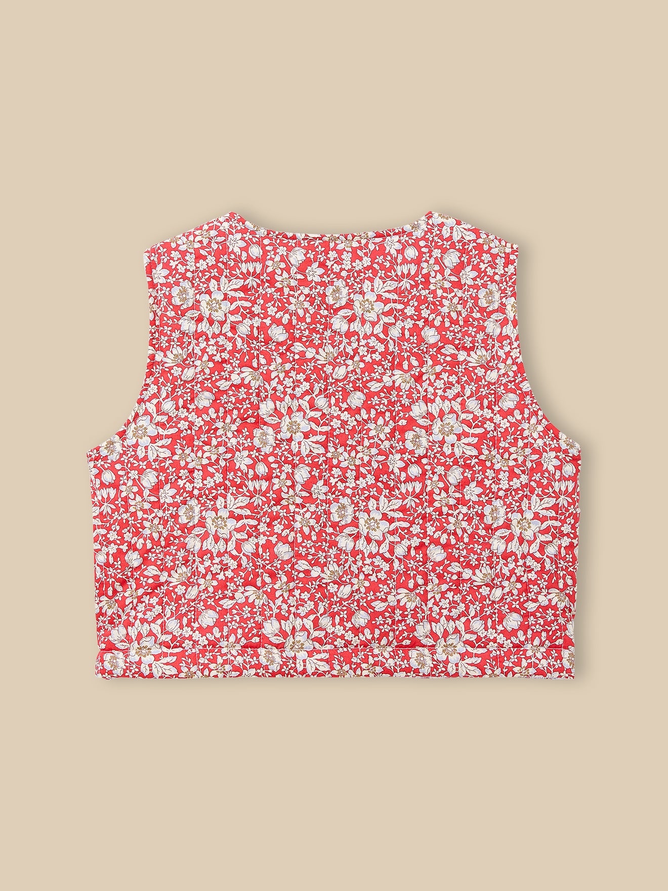 Mädchenweste aus Liberty®-Stoff, gesteppt