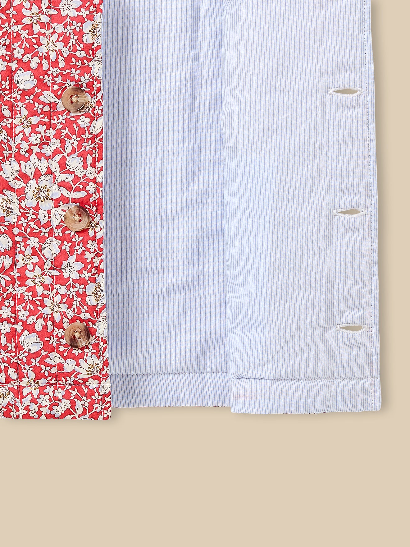 Mädchenweste aus Liberty®-Stoff, gesteppt